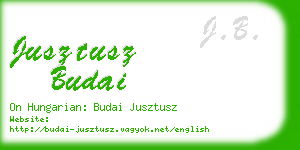 jusztusz budai business card